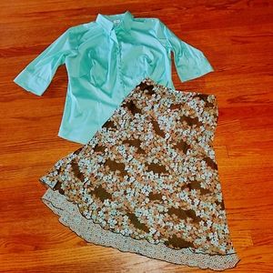 Dress Barn  Shirt and Skirt